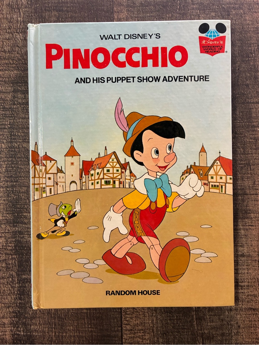 Vintage 1973 Walt Disney Pinocchio Puppet Show Adventure Hardcover Random House